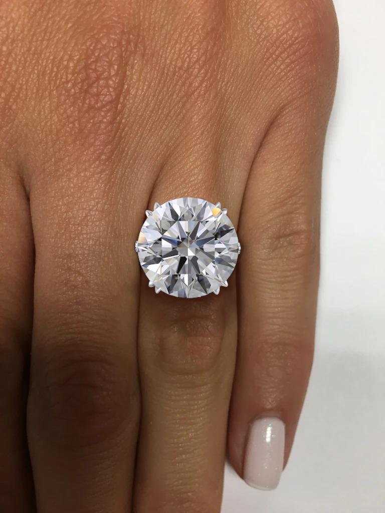 An extraordinary  quality 13 carat investment grade d color flawless clarity round brilliant cut diamond.

museum quality and exceptional polish and cut being triple excellent 
