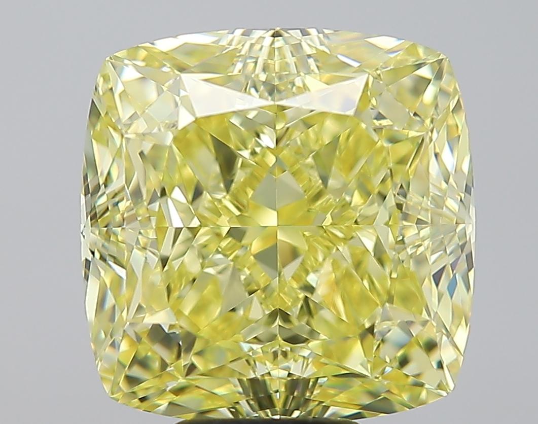 Contemporary EXCEPTIONAL GIA Certified 13.77 Carat VVS2 Fancy Intense Yellow Diamond Ring For Sale