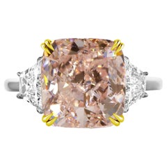 EXCEPTIONAL GIA Certified 2 Carat Fancy Pink Cushion Diamond Ring