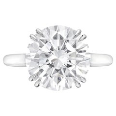 Exceptional GIA Certified 2 Carat Round Brilliant Cut Diamond Platinum Ring