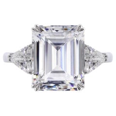 Exceptional GIA Certified 2.30 Carat Emerald Cut Diamond Ring