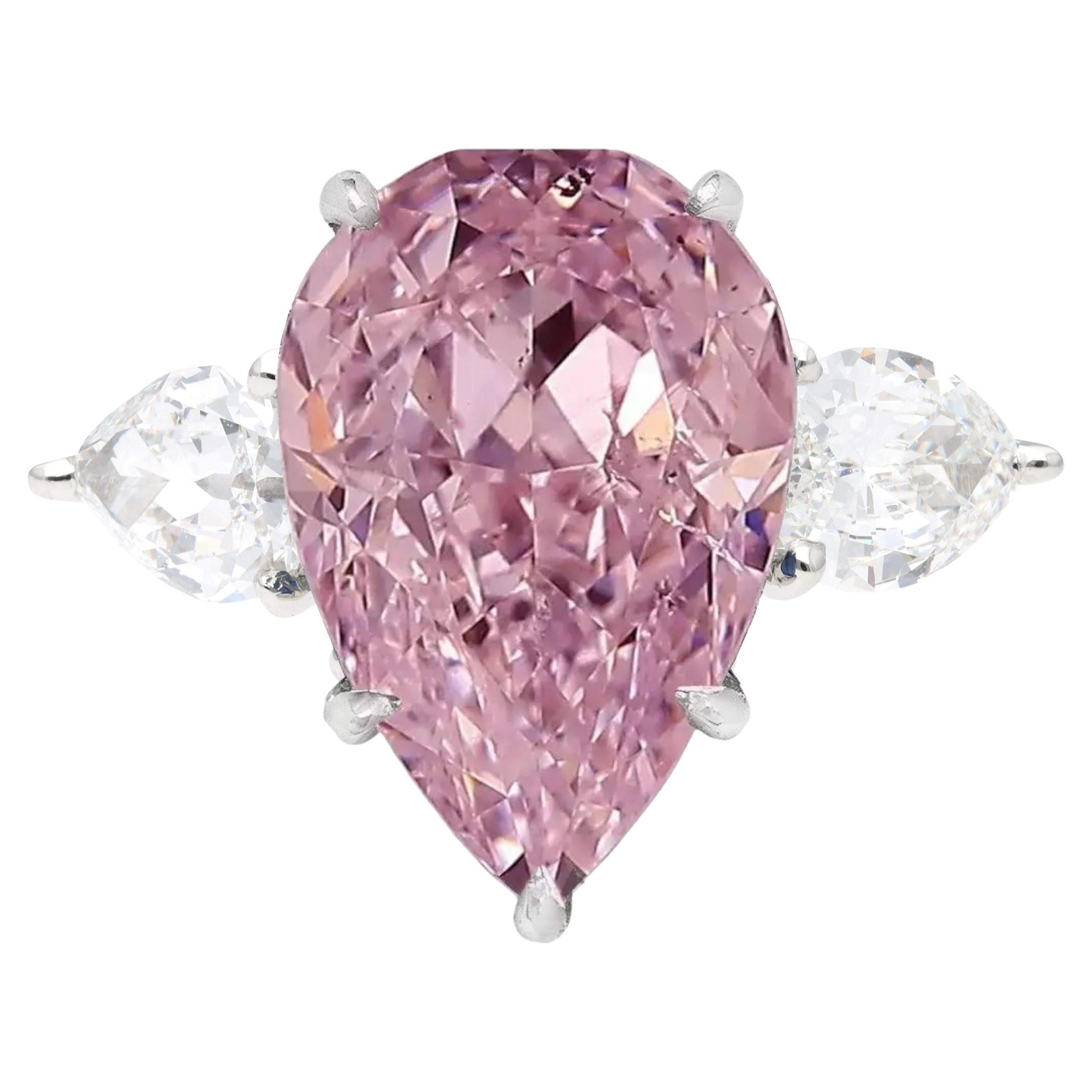 Exceptional GIA Certified 2.31 Carat Fancy Pink Ring Sale at 1stDibs | light pink stone, pink diamond engagement ring for sale, pink diamond for sale