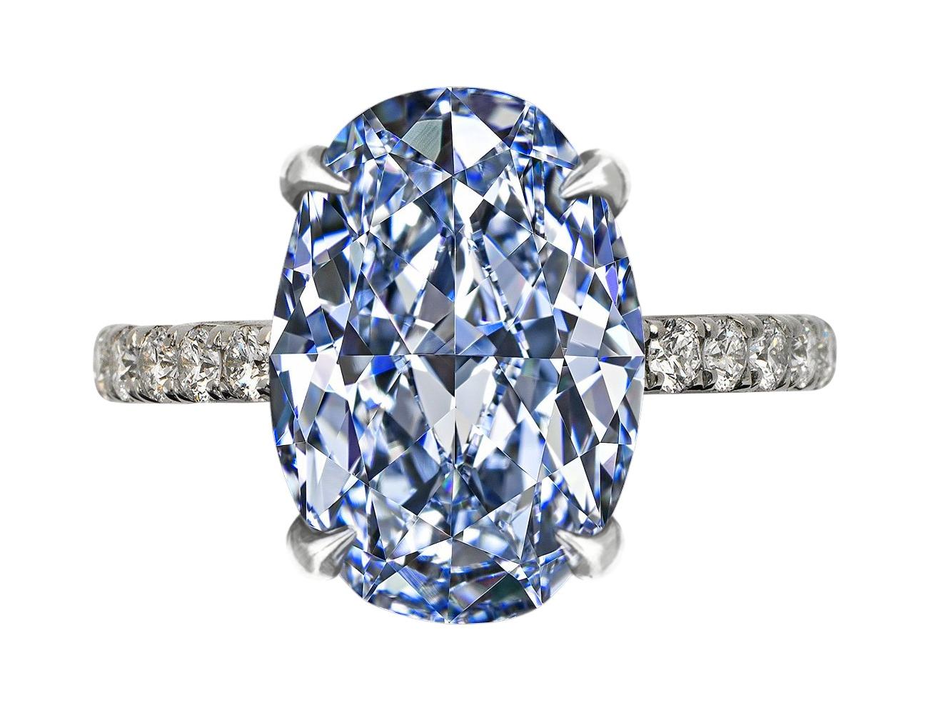 EXCEPTIONAL GIA Certified 2 Carat Fancy Blue Diamond Solitaire Ring 
for investment purposes a one of a kind diamond