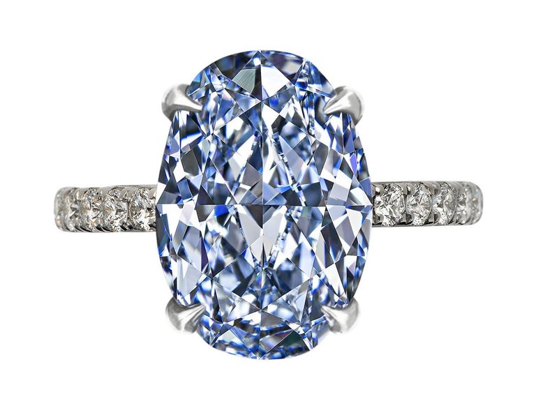 Fancy blue diamond engagement rings sale