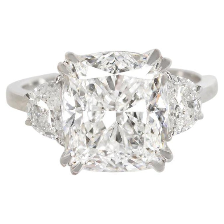 Exceptional GIA Certified 4 Carat Cushion Cut Diamond Ring For Sale at ...