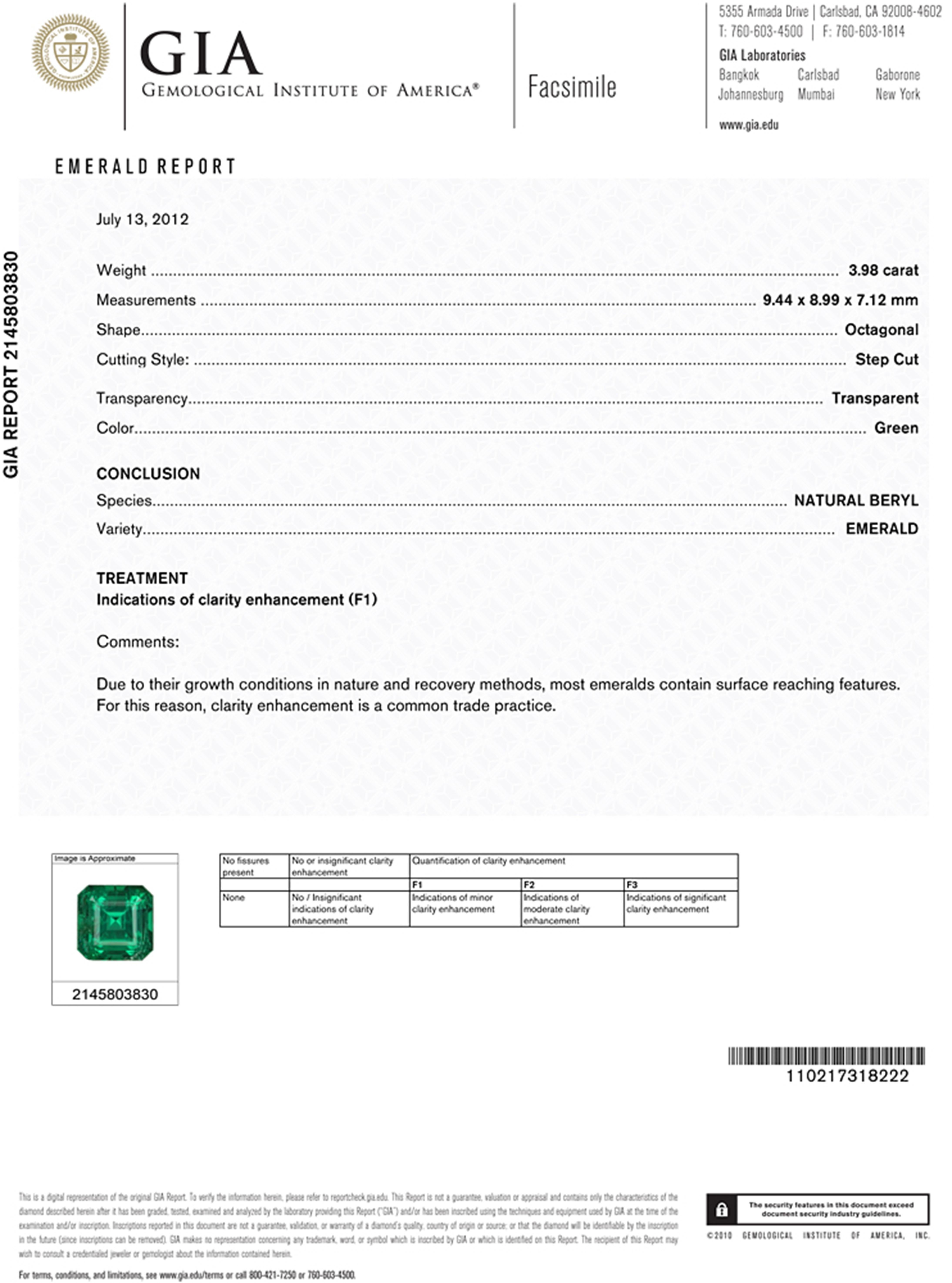 Emerald Cut EXCEPTIONAL GIA Certified 3.98 Carat Minor Oil Emerald Diamond Ring For Sale