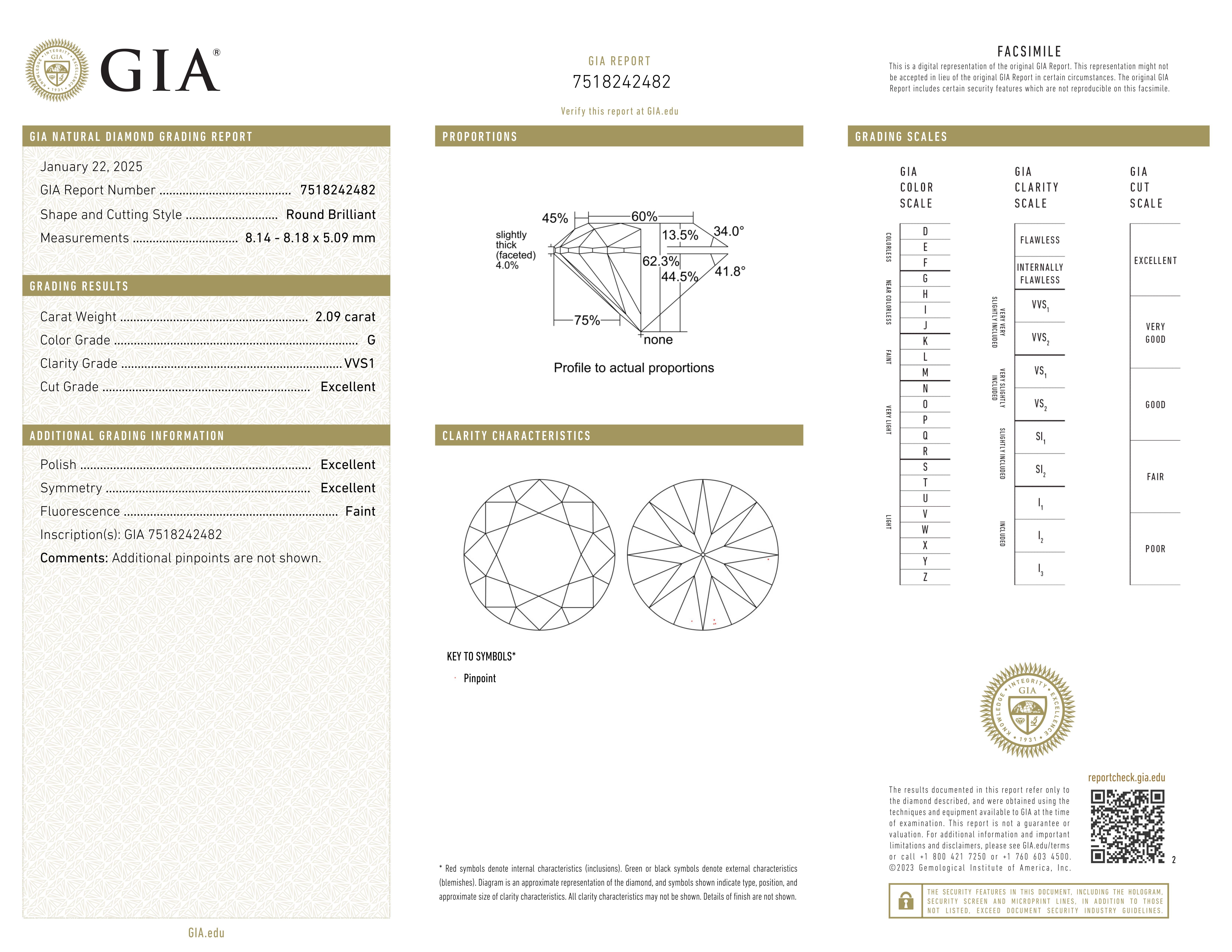 Taille ronde Pendants d'oreilles en diamants ronds de 4 carats certifiés GIA, VVS1 FLAWLESS EXCEPTIONNEL en vente