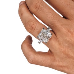 EXCEPTIONAL GIA Certified 5 Carat VS2 Asscher Cut Diamond Ring
