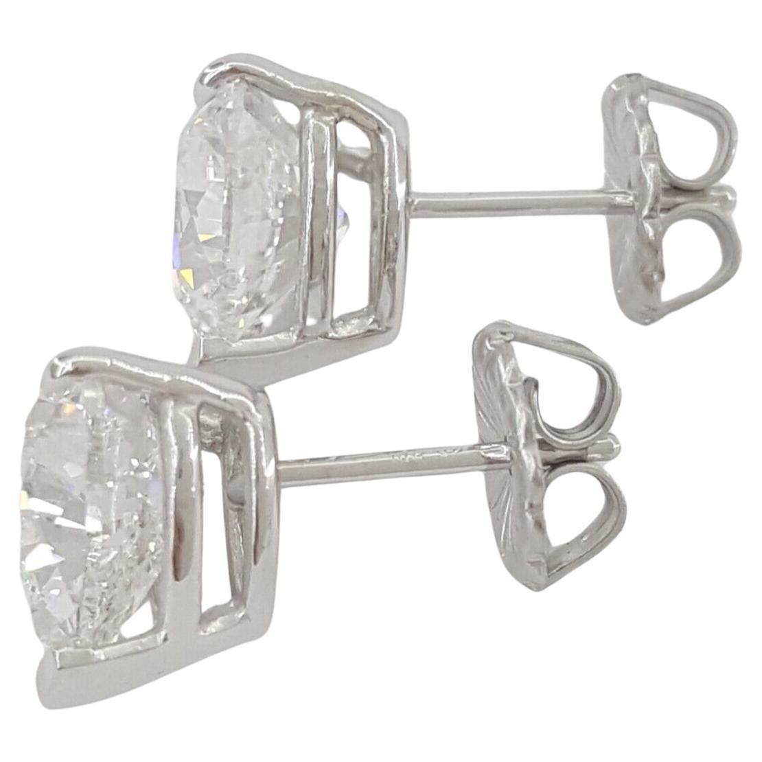 Contemporary EXCEPTIONAL GIA Certified 4 Carat Heart Diamond Studs  For Sale