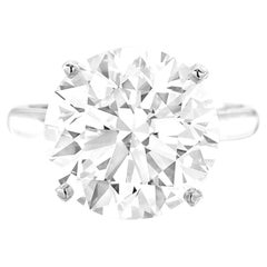 Außergewöhnlicher GIA-zertifizierter 4 Karat Diamantring mit rundem Brillantschliff