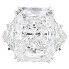 EXCEPTIONAL GIA Certified 4 Carats Radiant Cut Diamond Ring