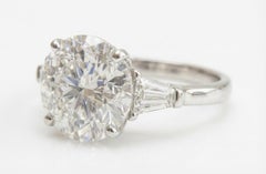 Exceptional GIA Certified 4 Ct Type IIA D Internally Flawless Round Diamond Ring
