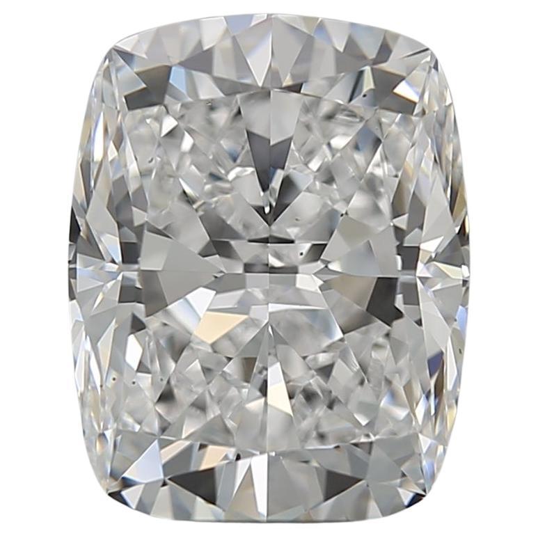 Exceptional GIA Certified 4.01 Carat Cushion Cut D Color Diamond Engagement Ring