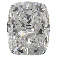 Exceptional GIA Certified 4.01 Carat Cushion Cut D Color Diamond Engagement Ring