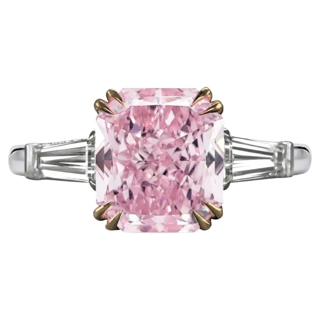 exceptional gia certified 6 carat fancy pink diamond flawless clarity solitaire