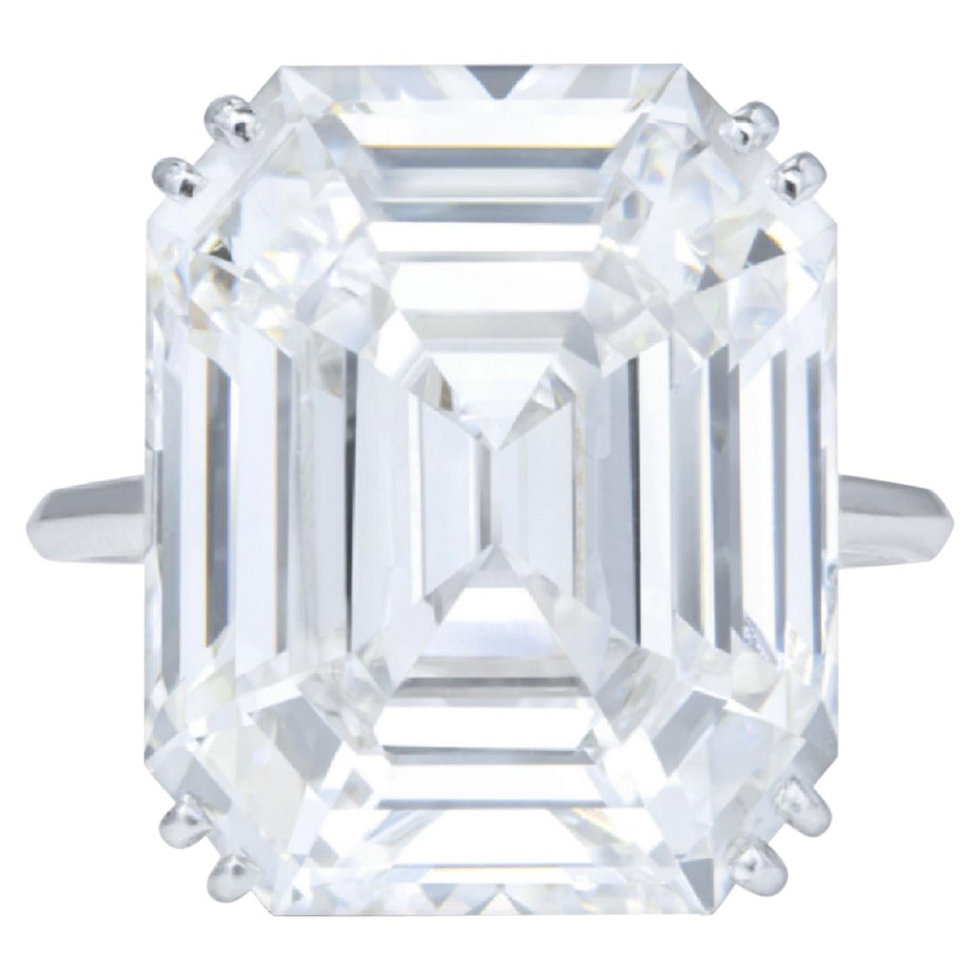 GIA Certified 4 Carat Emerald Cut Diamond Ring