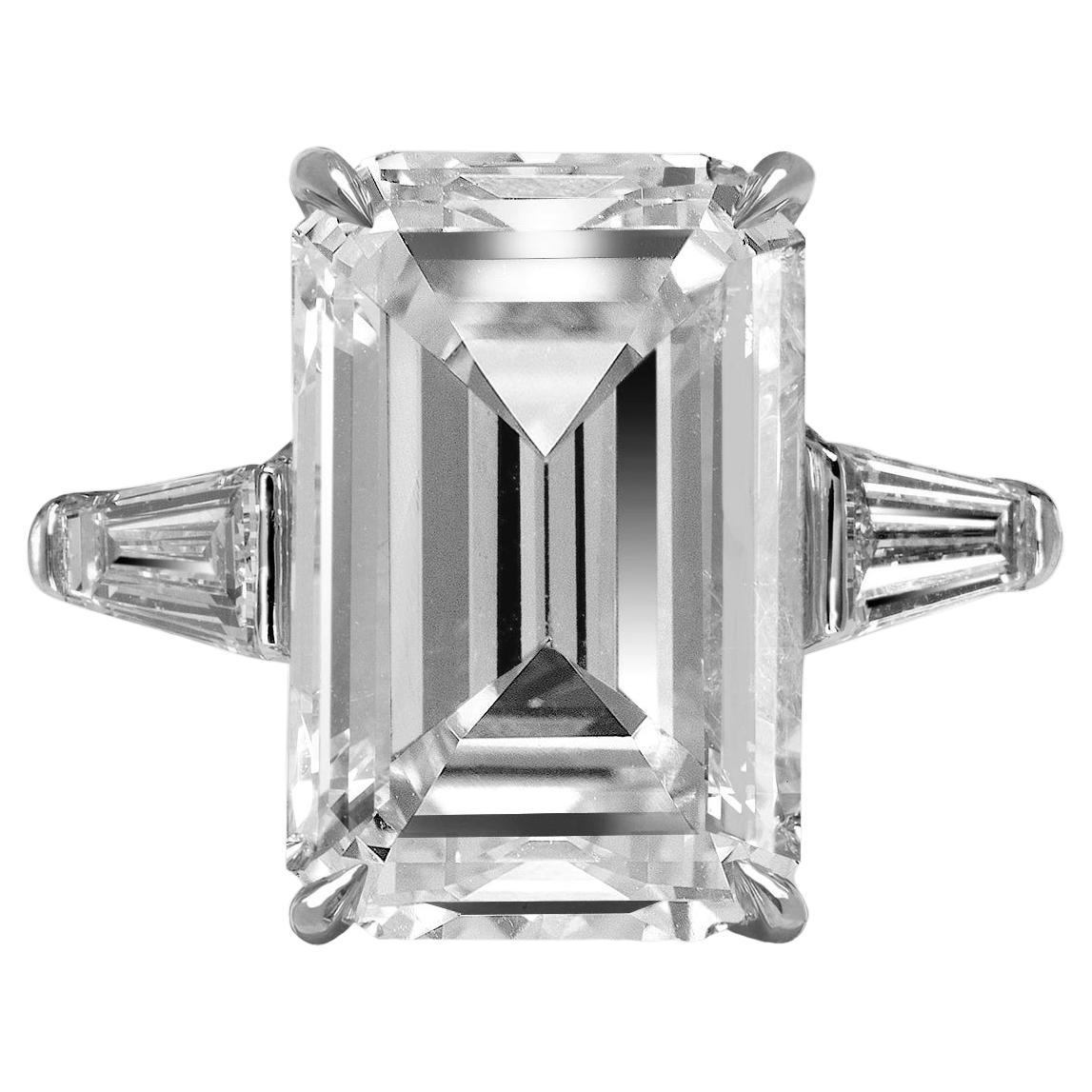 Exceptional GIA Certified 5 Carat Emerald Cut Diamond Ring