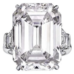 Exceptional GIA Certified 5 Carat Emerald Cut Diamond Ring