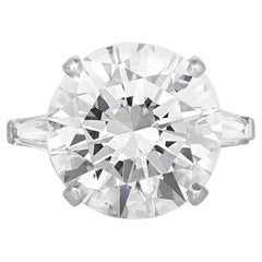 Exceptional GIA Certified 5 Carat Round Brilliant Cut Diamond Ring 3x