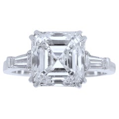 EXCEPTIONAL GIA Certified 5 Carat VS2 Asscher Cut Diamond Ring