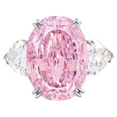 Exceptional GIA Certified 6 Carat Fancy Pink Diamond Flawless Clarity Solitaire