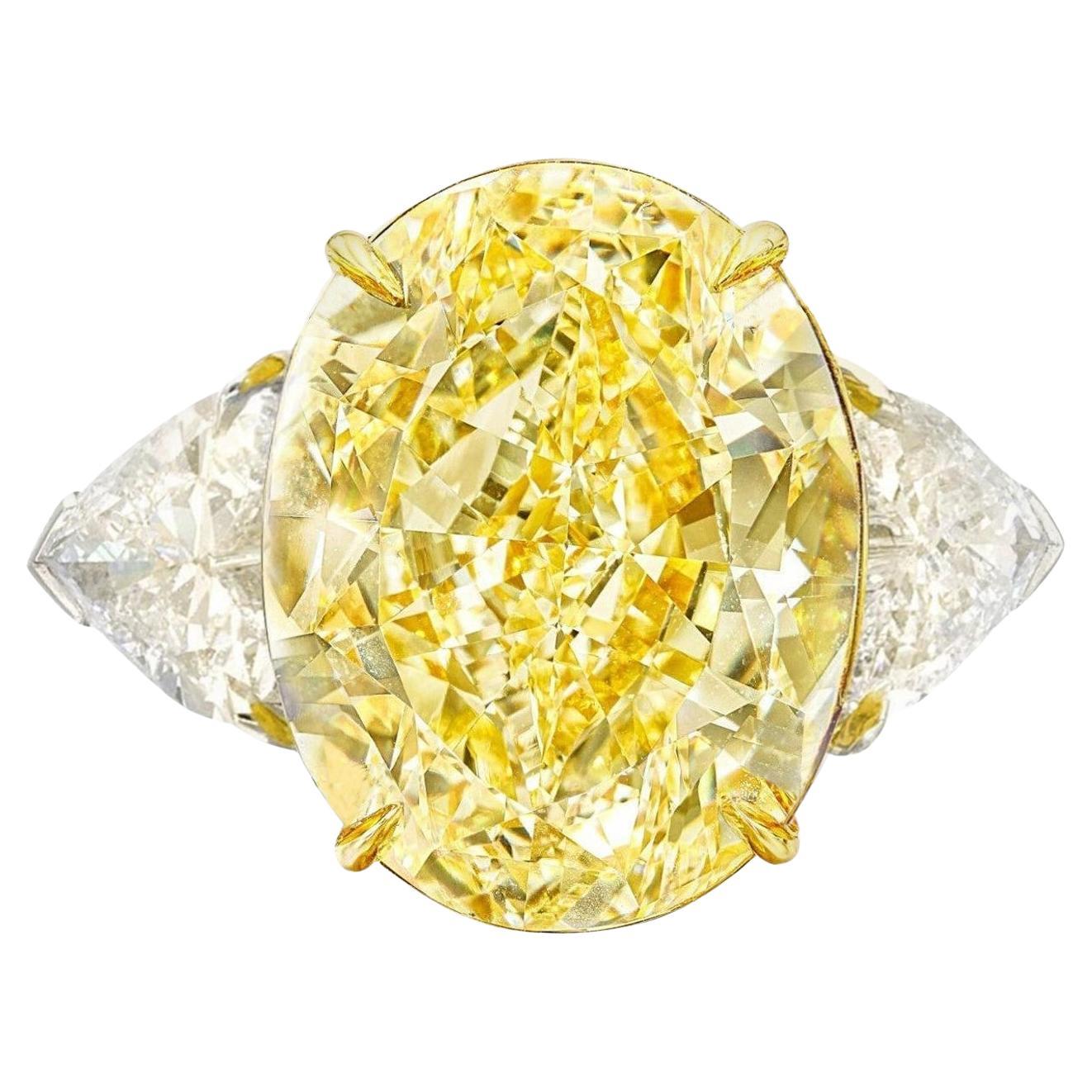 EXCEPCIONAL Certificado GIA 6 Quilates  Anillo de diamante amarillo fantasía