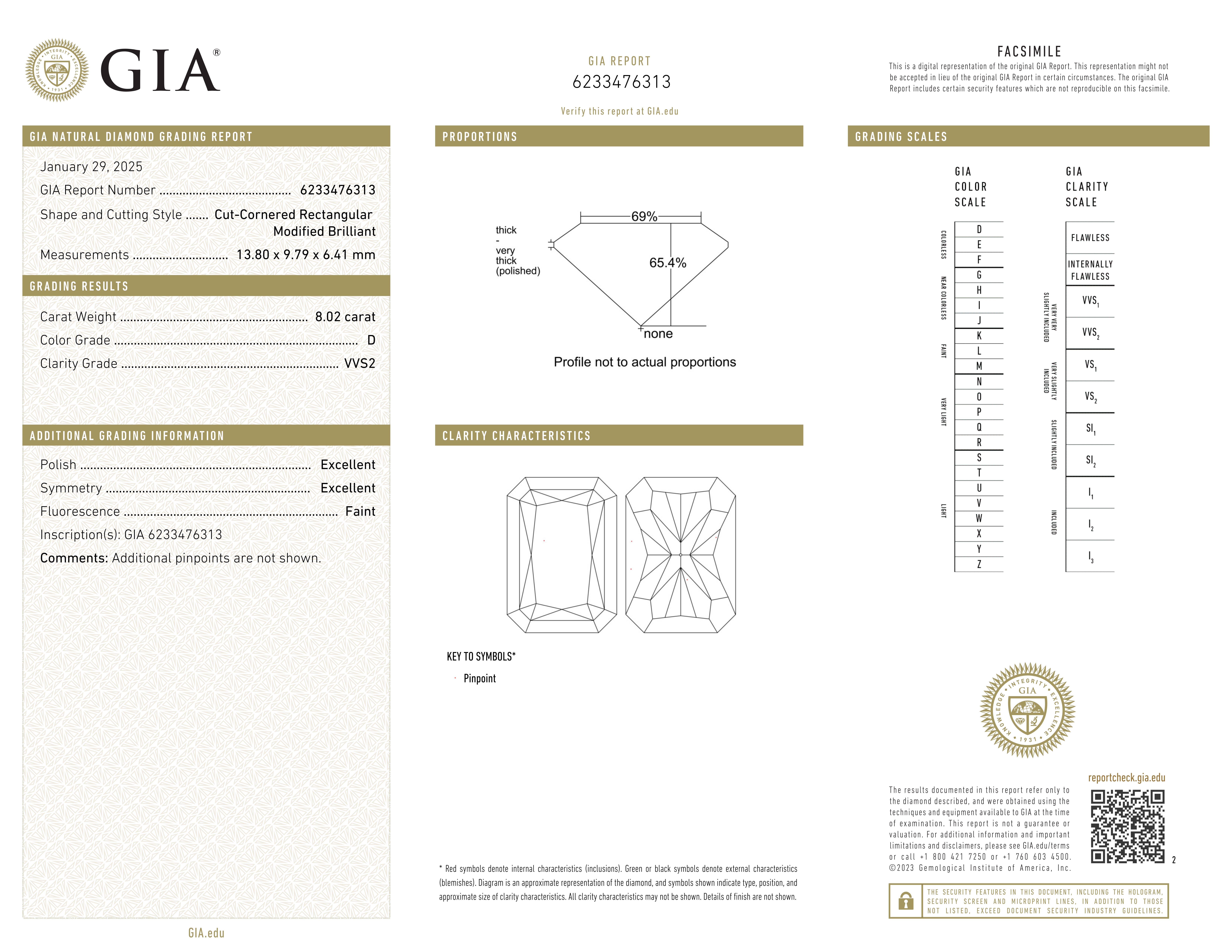 Außergewöhnlicher GIA zertifizierter 8 Karat Strahlenschliff Diamant E COLOR VVS Reinheitsring (Zeitgenössisch) im Angebot