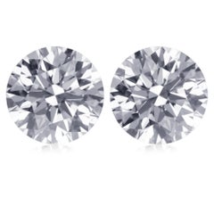 Exceptional GIA Certified 8 Carat Round Brilliant Cut Diamond Platinum Studs