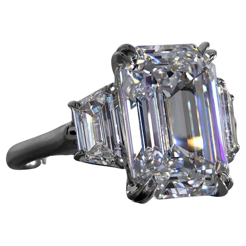 FLAWLESS Exceptional GIA Certified 10 Carat Emerald Cut Diamond