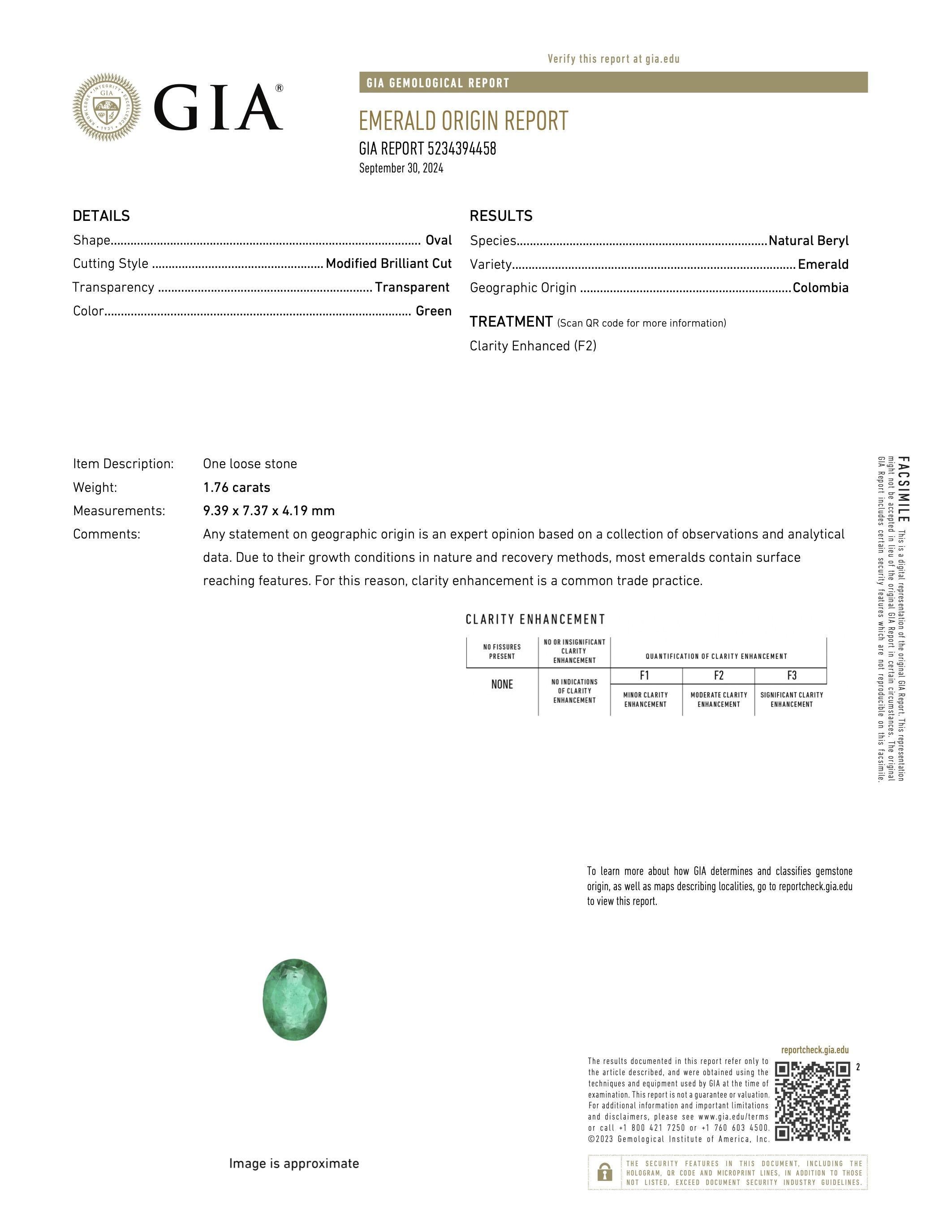 Exceptional GIA Certified Emerald in a Bespoke Heirloom Setting For Sale 2