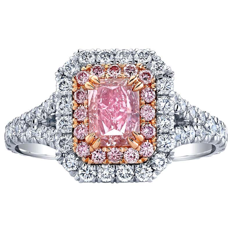 Rare Fancy Intense Pink Diamond Ring at 1stDibs | rare pink diamond ring