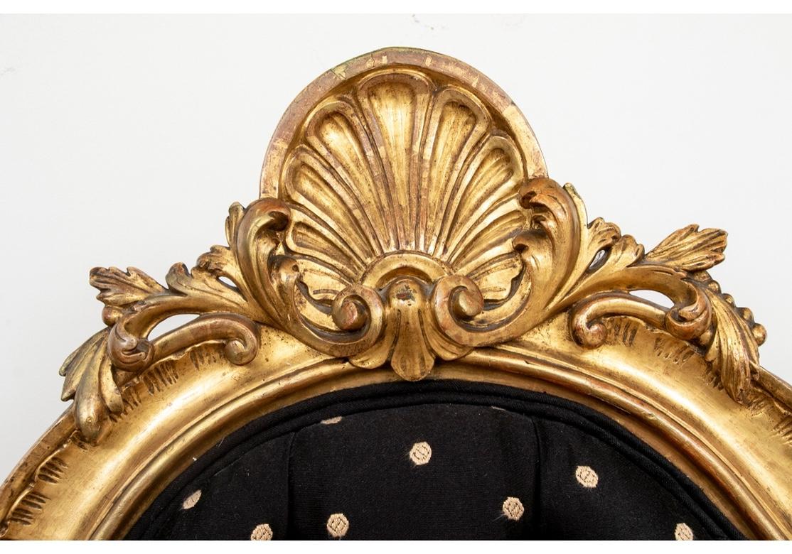 Gilt Exceptional Gilded Ornate Salon Armchair For Sale