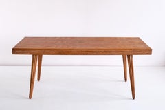 Exceptional Gio Ponti Rectangular Dining Table in Fluted Walnut, Italy, 1940s