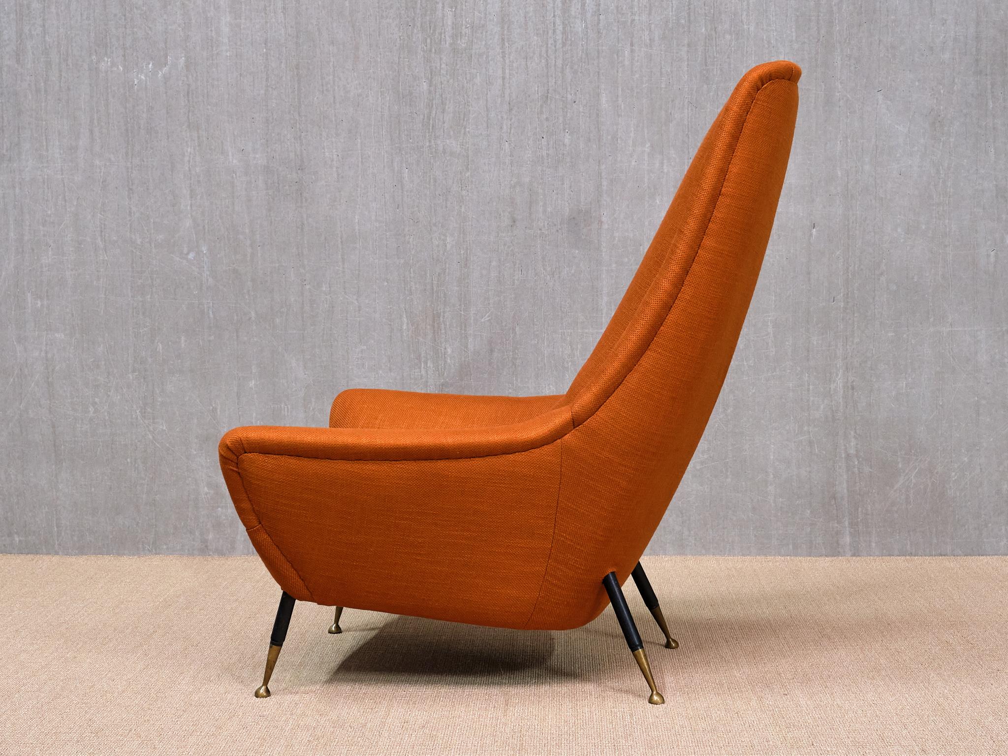 Exceptionnel fauteuil à haut dossier Giuseppe Amedeo Gori, Lenzi, Italie, années 1950 en vente 3