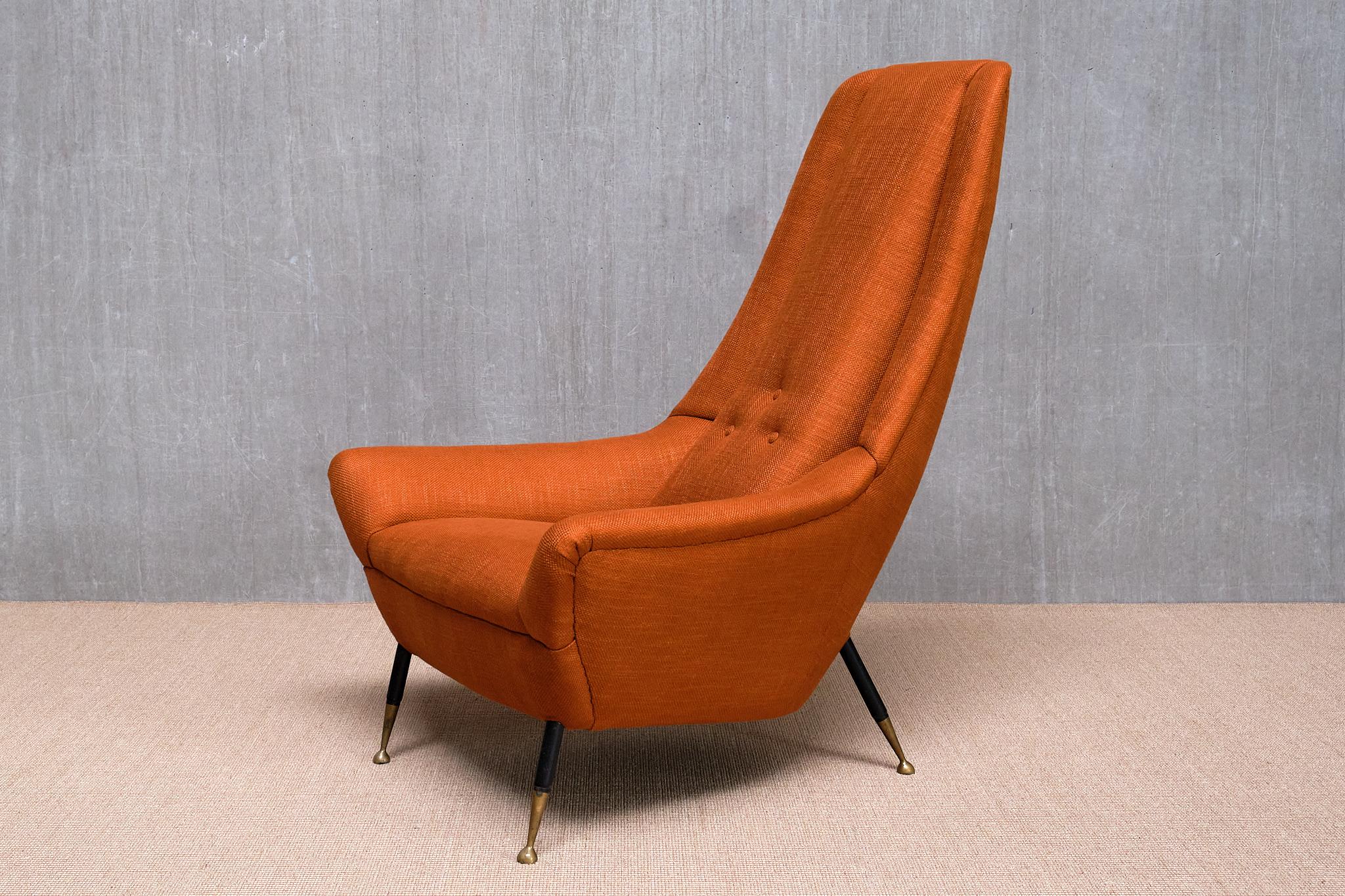 Exceptionnel fauteuil à haut dossier Giuseppe Amedeo Gori, Lenzi, Italie, années 1950 en vente 4