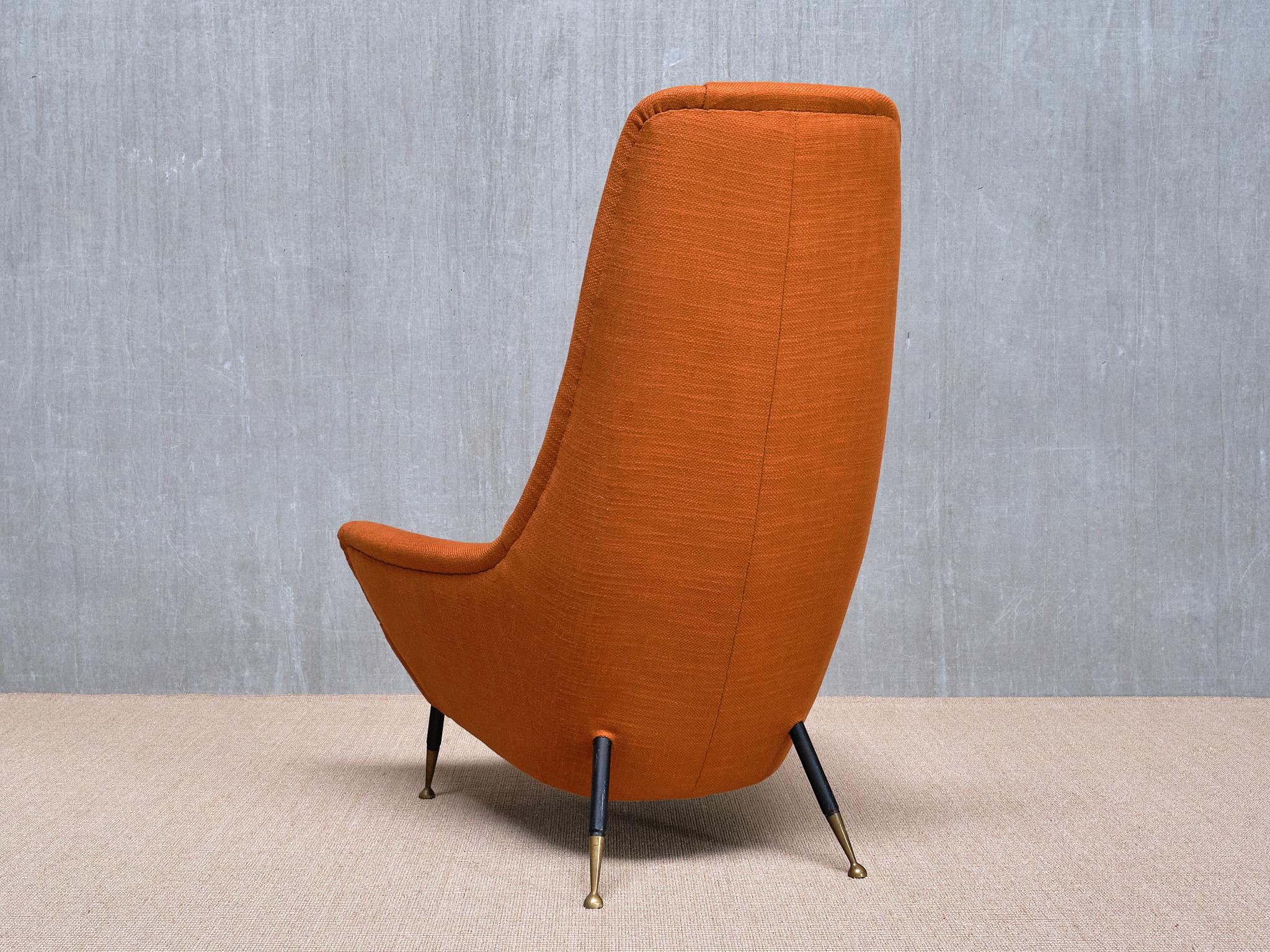Exceptionnel fauteuil à haut dossier Giuseppe Amedeo Gori, Lenzi, Italie, années 1950 en vente 2