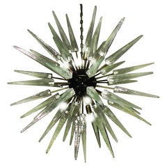 Eccezionali lampadari Sputnik in vetro, 51 bicchieri, Murano