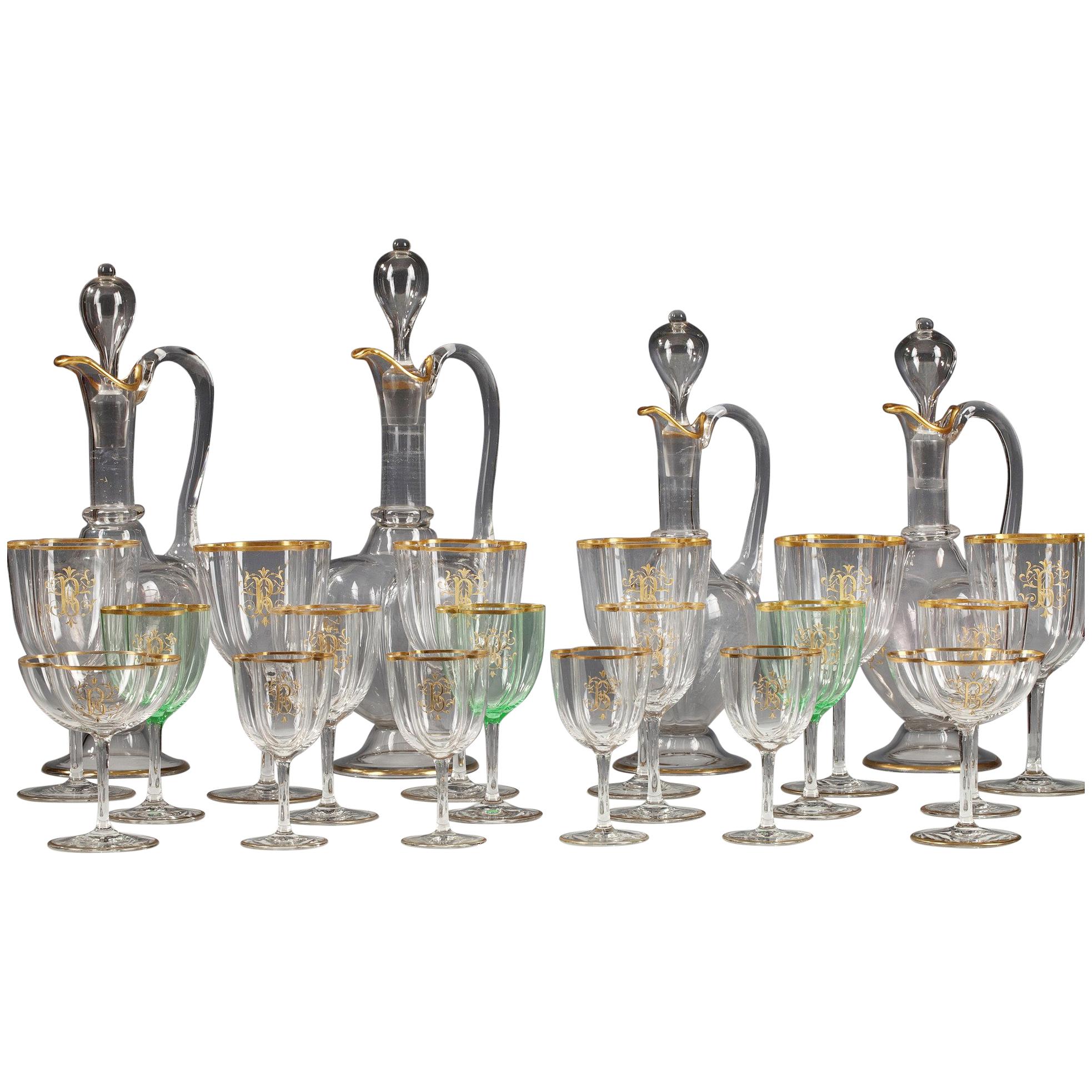Exceptional Glasses Set Attributed to Baccarat