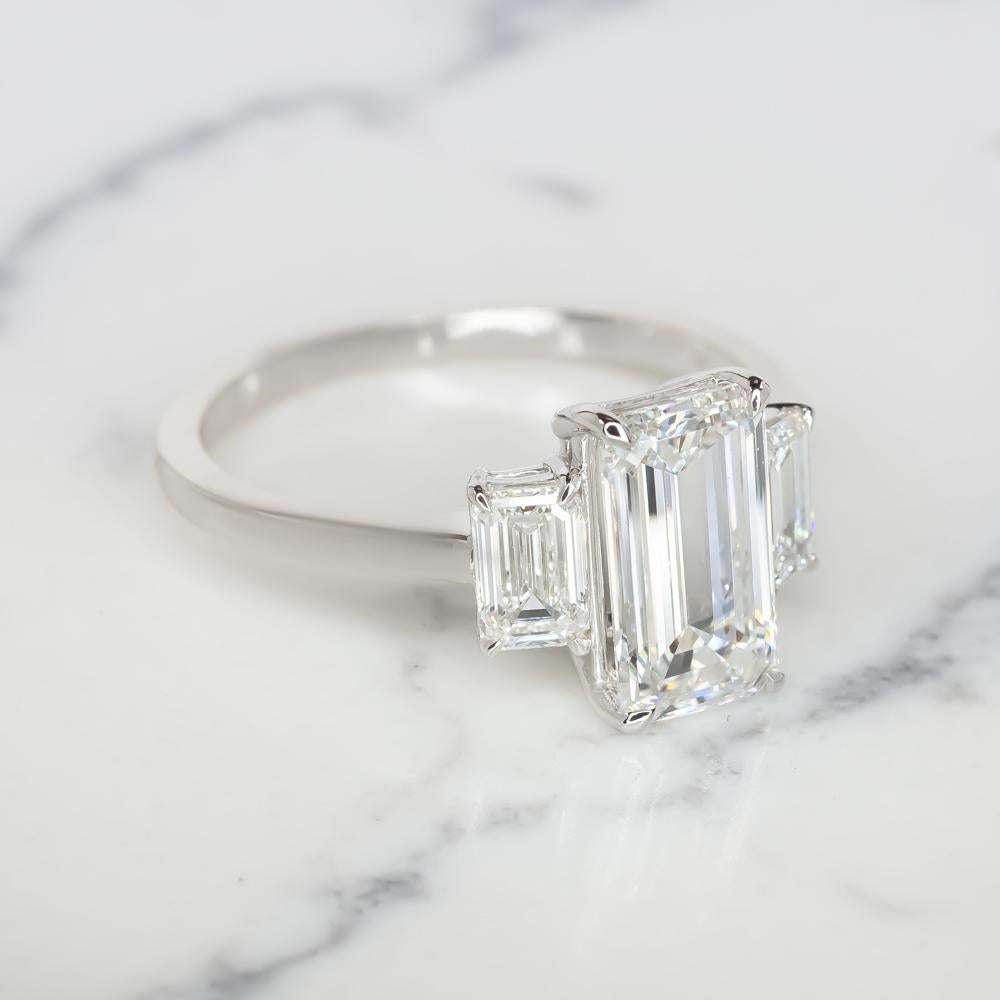This classic Antinori di Sanpietro ring is set with an exceptional 2 carat emerald-cut diamond that bears all the hallmarks of the legendary Golconda diamonds. The rare stone is certified by the Gemological Institute of America (GIA) as being D