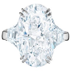 Exceptional Golconda Type IIA GIA Certified 8 Carat Oval Diamond Ring