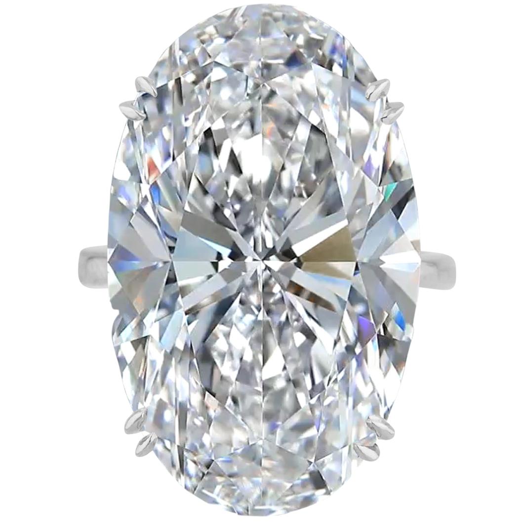 18.88 Karat Ovaler Diamant
Makellose Klarheit
D Farbe
Investitionsgrad Golconda Typ 2A
