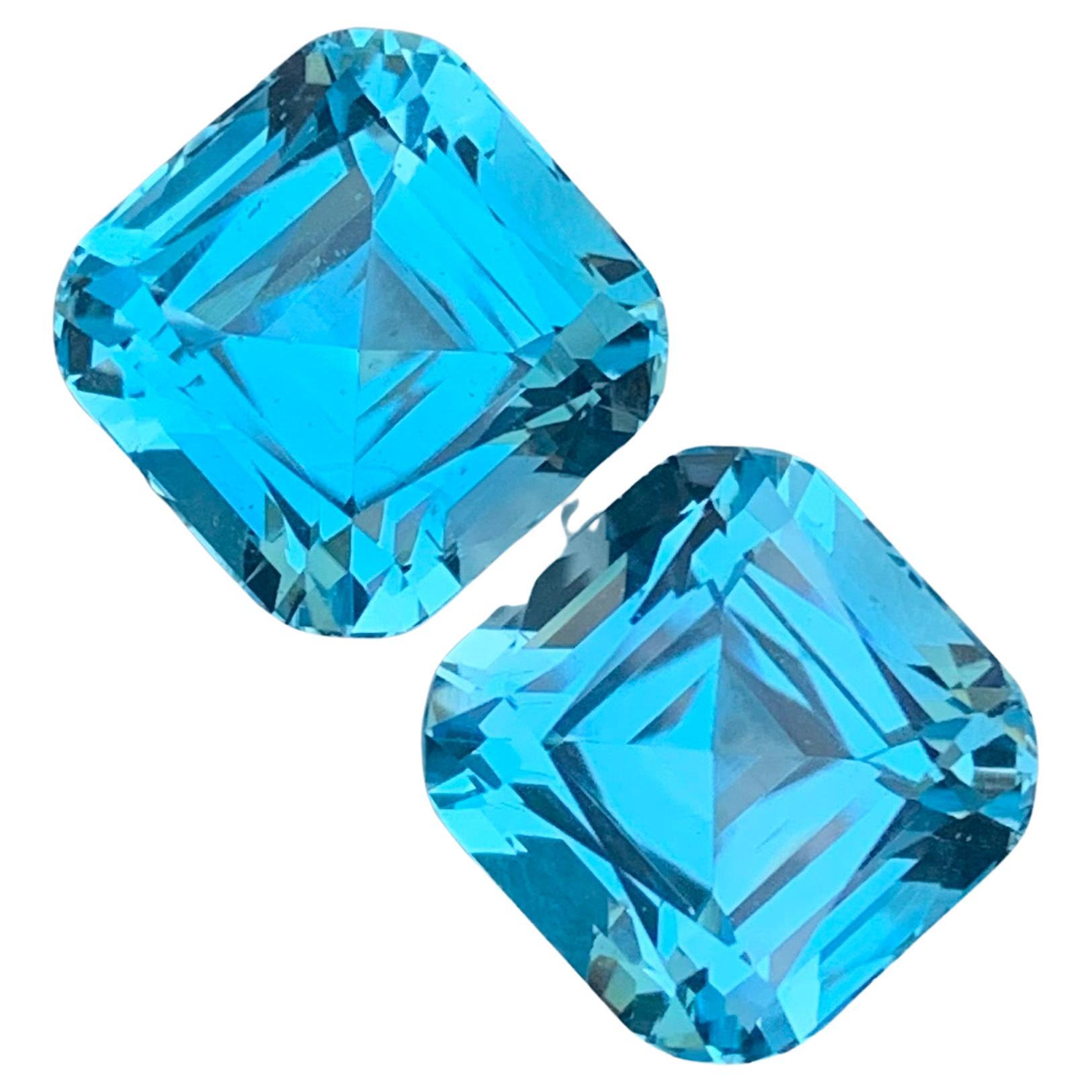 Exceptional Gorgeous Loose Sky Blue Topaz Pairs 25.40 Carat For Earrings Jewelry