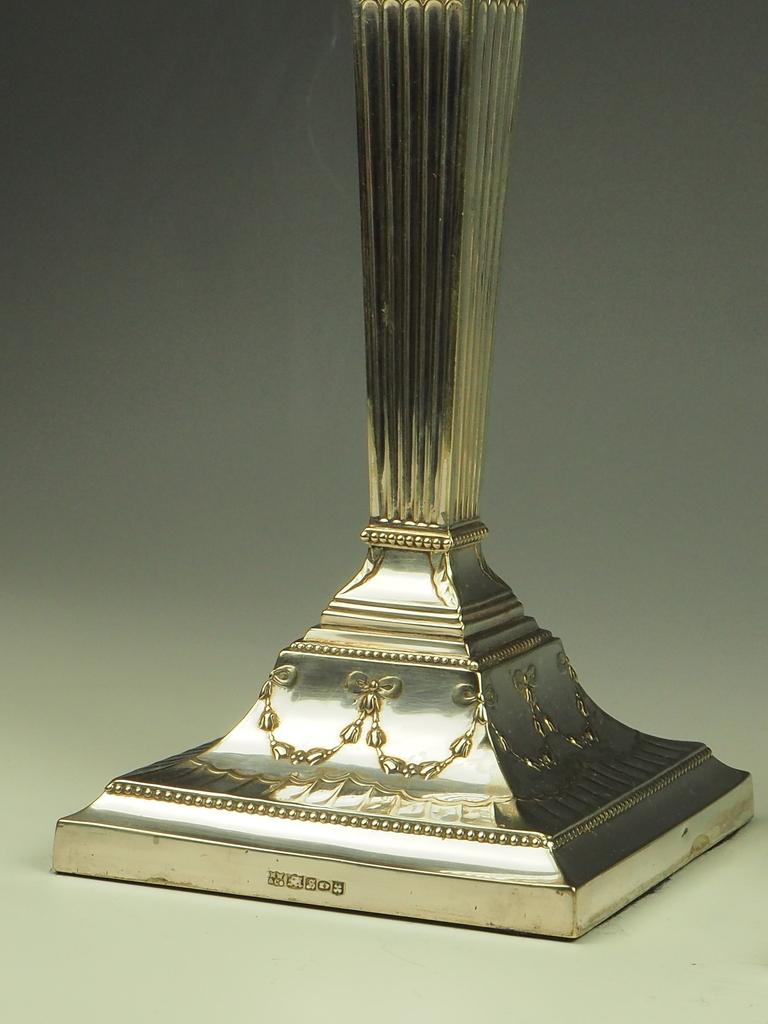 Eccezionale lampada a candela in argento di Gorham e Henry Webster in vendita 4