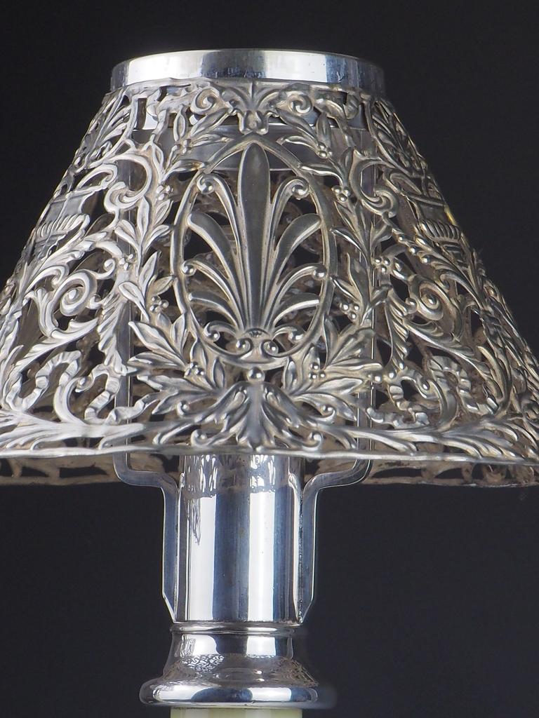 Eccezionale lampada a candela in argento di Gorham e Henry Webster in vendita 6