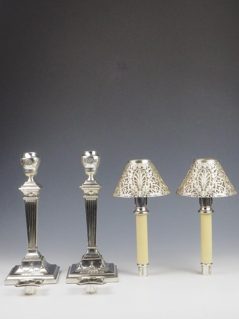 Eccezionale lampada a candela in argento di Gorham e Henry Webster in vendita 7