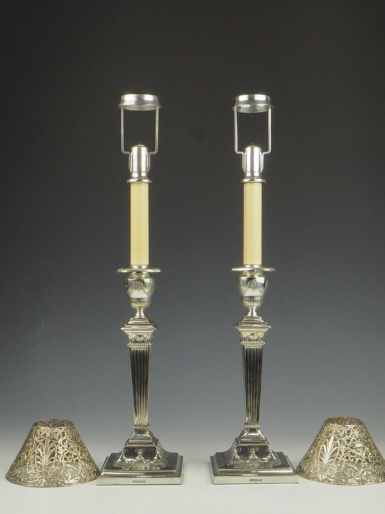 Eccezionale lampada a candela in argento di Gorham e Henry Webster In condizioni buone in vendita a Lincoln, GB