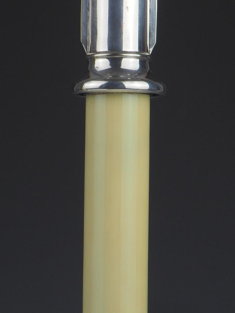 Placcato argento Eccezionale lampada a candela in argento di Gorham e Henry Webster in vendita