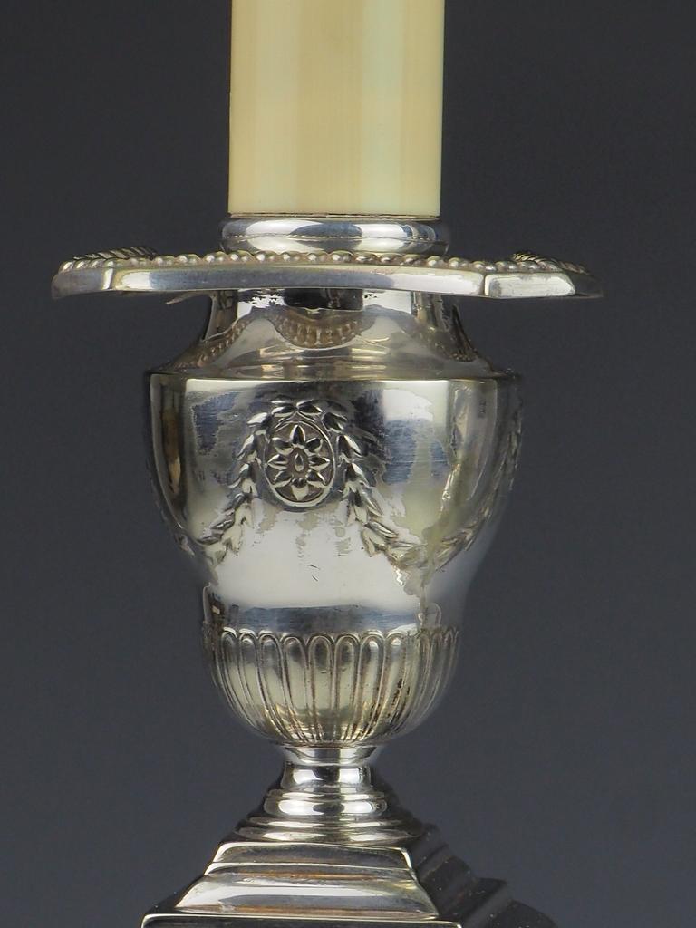 Eccezionale lampada a candela in argento di Gorham e Henry Webster in vendita 1