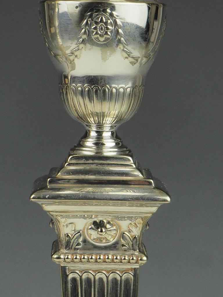 Eccezionale lampada a candela in argento di Gorham e Henry Webster in vendita 2
