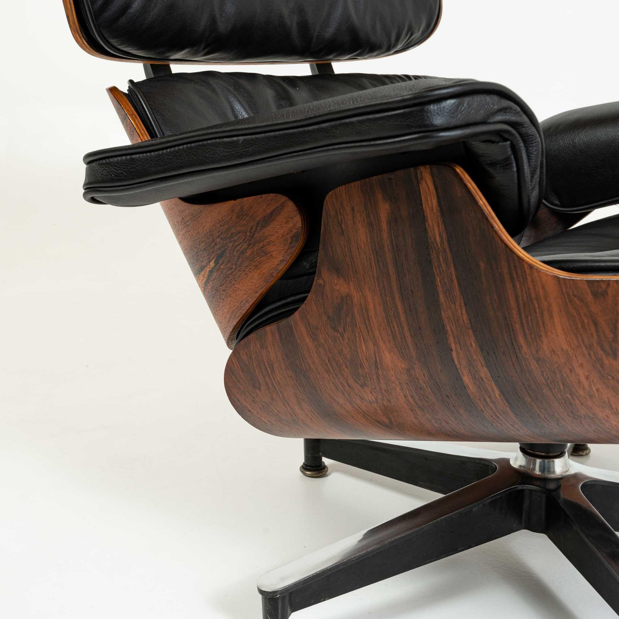 Exceptional Grain Restored First Gen 1956 Eames Lounge Chair & Ottoman 2